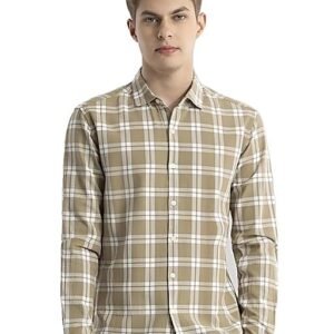 Men's White Checked Shirt